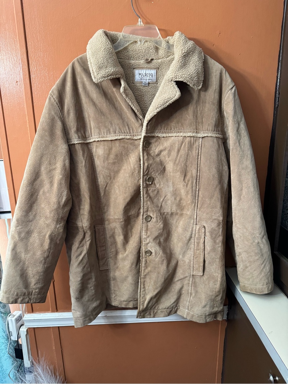 vintage Wilsons Leather Maxima / M. Julian tan suede rancher jacket
